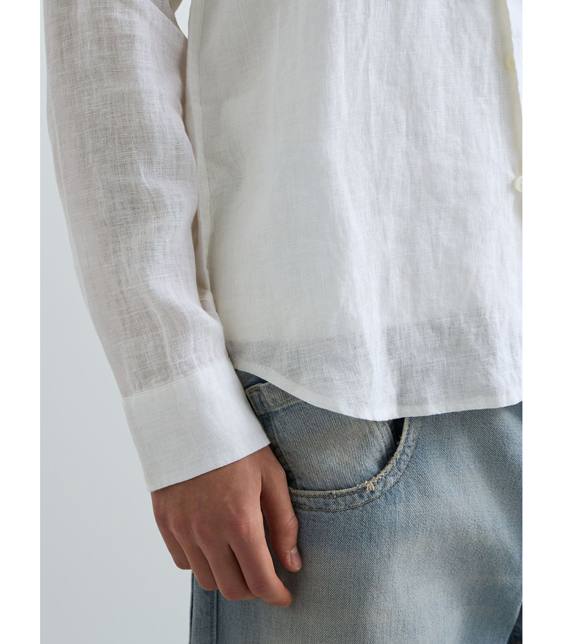 ガーメントダイリネンシャツ 詳細画像 ホワイト 6